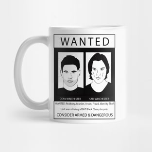 WANTED Poster Sam & Dean Sketch Mug